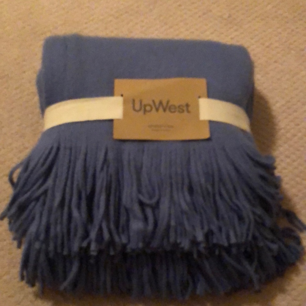 Nordstrom Beautiful Blue blanket. 96x74, including trim